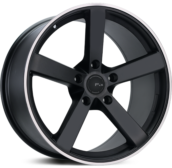 Informacin de FOX MS003, MATT BLACK W/ POLISHED LIP, 5X120, 18 x 8"