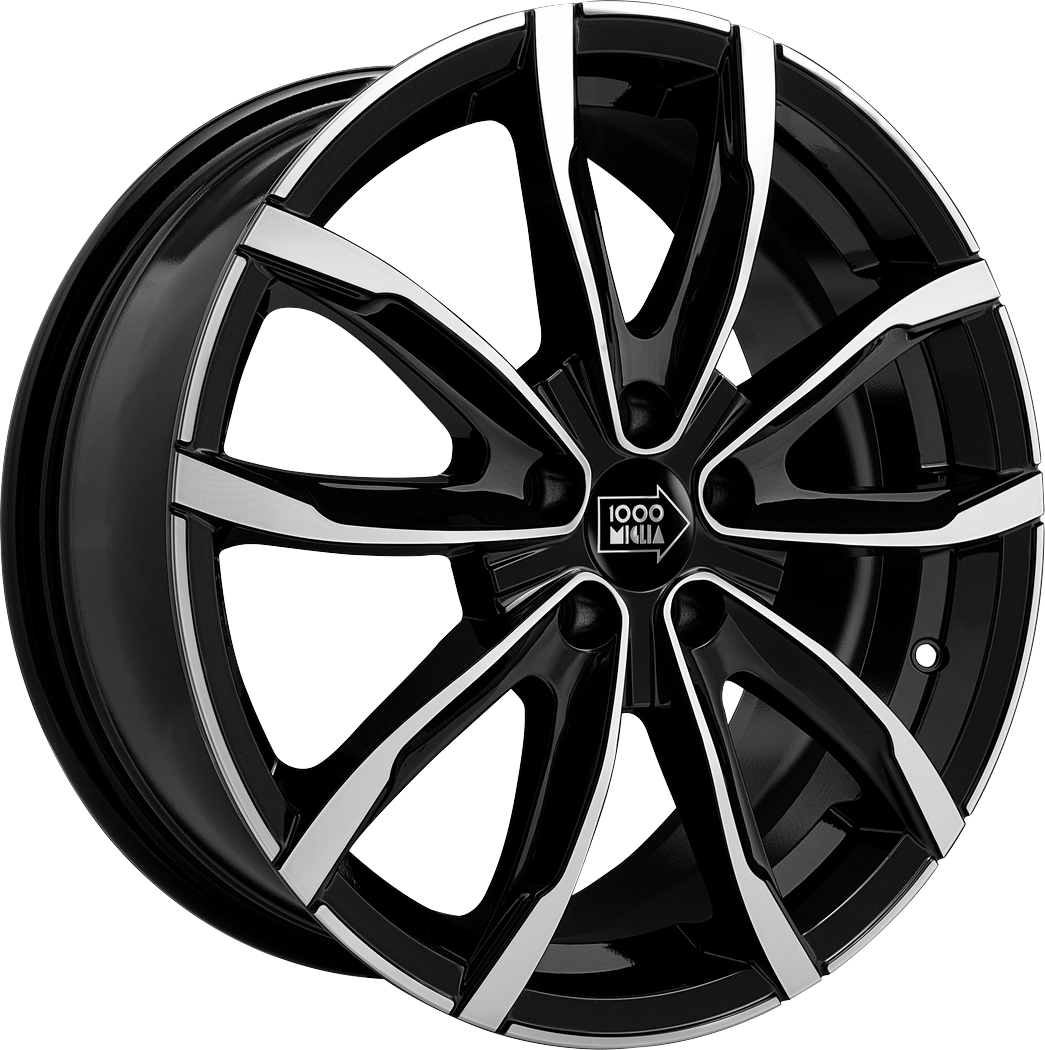 Informacin de MILLE MIGLIA EVO 001, GLOSS BLACK POLISHED, 5X112, 16 x 6.5"