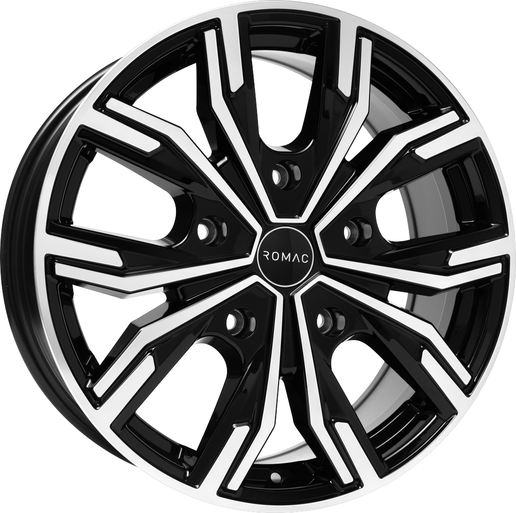 Informacin de ROMAC TORQUE, GLOSS BLACK W/ POLISHED FACE, 5X160, 18 x 7.5"